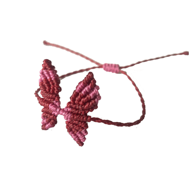 Bracelet micro-macramé papillon