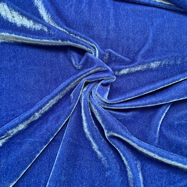 Cornflower Blue Stretch Velvet