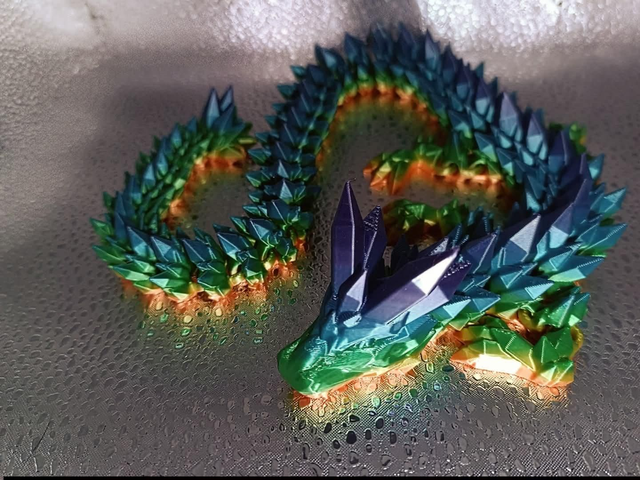Long tailed Crystal Dragon - Silk Rainbow