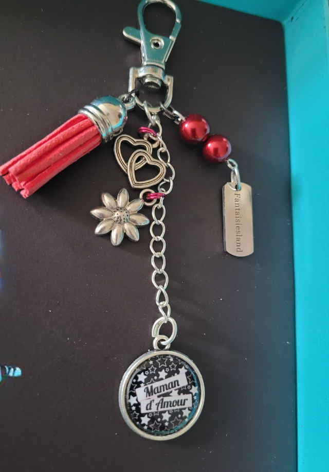 Bijou de sac argenté - Maman d'amour