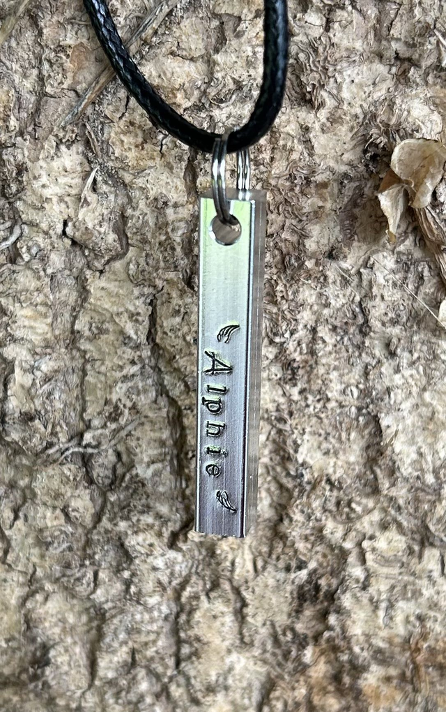 Memorial Necklace personalised with pets name 