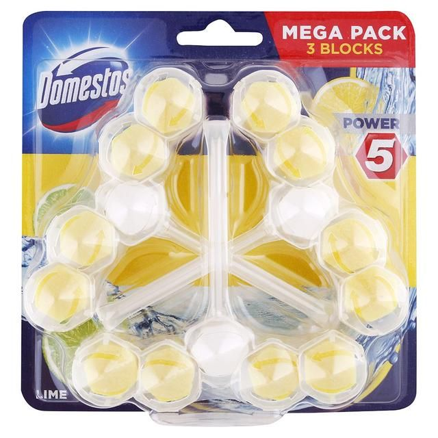 Domestos Power 5 WC Blok Lime 3 X 55 G