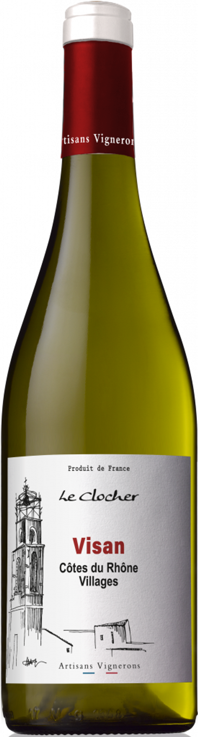 AOC Côtes du Rhône Villages Visan, Blanc, 2024,Le Clocher