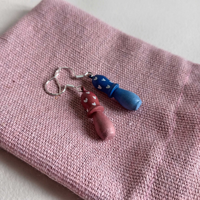 Boucles d'oreilles champignons