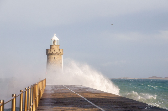 Lighthouse Waves Landscape