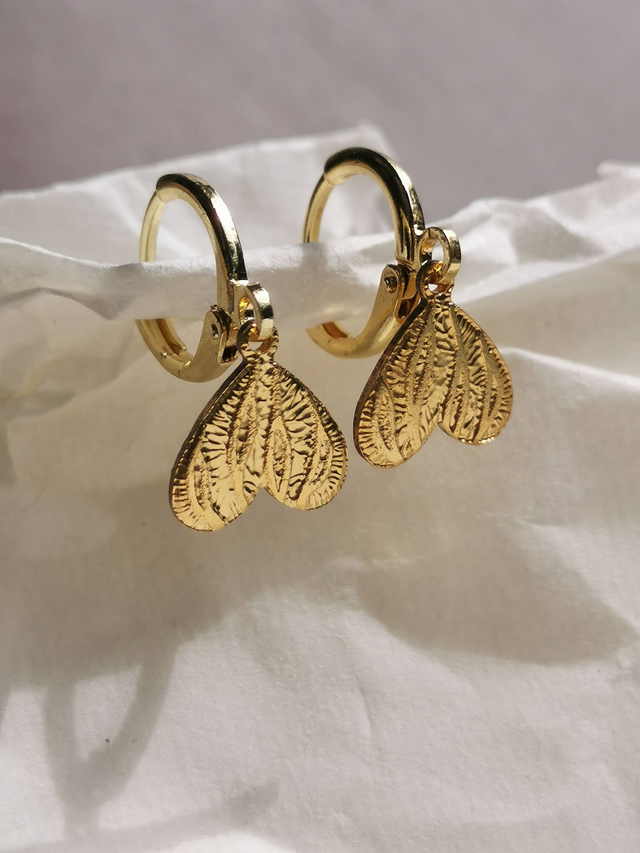 boucles d’oreilles «cœur à ailes»