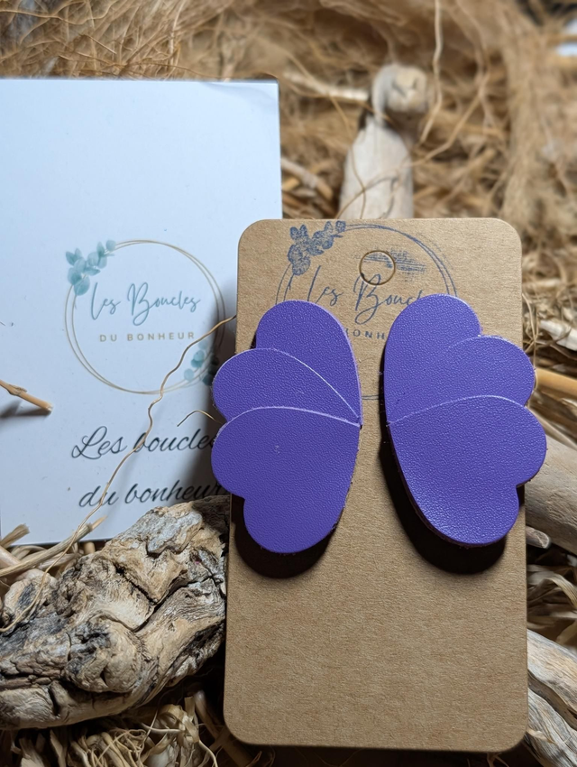 Boucles d'oreilles Oxa violet ox014
