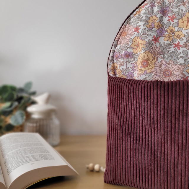 Pochette à livre Romy velours prune