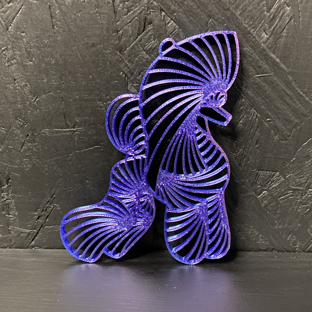 3D - Poodle Puppy Neon City