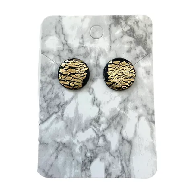 Black and gold studs