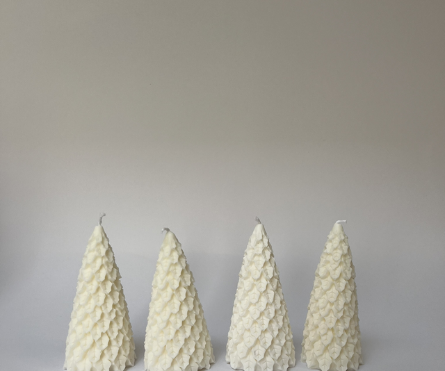 Kerstboom kaars (4x)