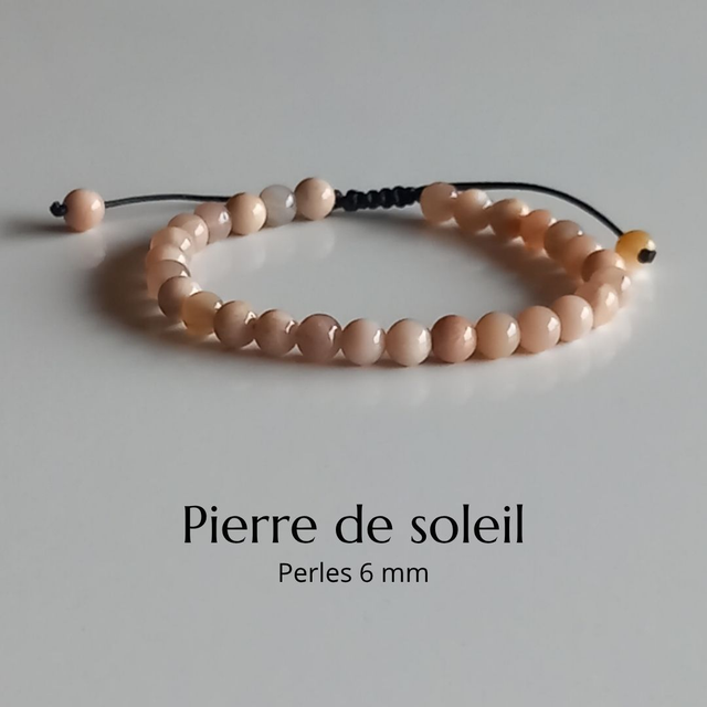 Bracelet ajustable en Pierre de soleil