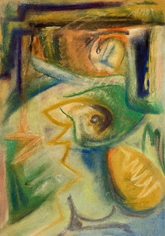 15 Yellow Pastel Print 26cm x 19cm