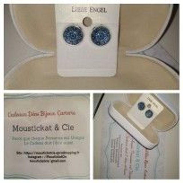 Boucles d&#039;oreilles de mandala rose Mandala minuscule Zen Tendance