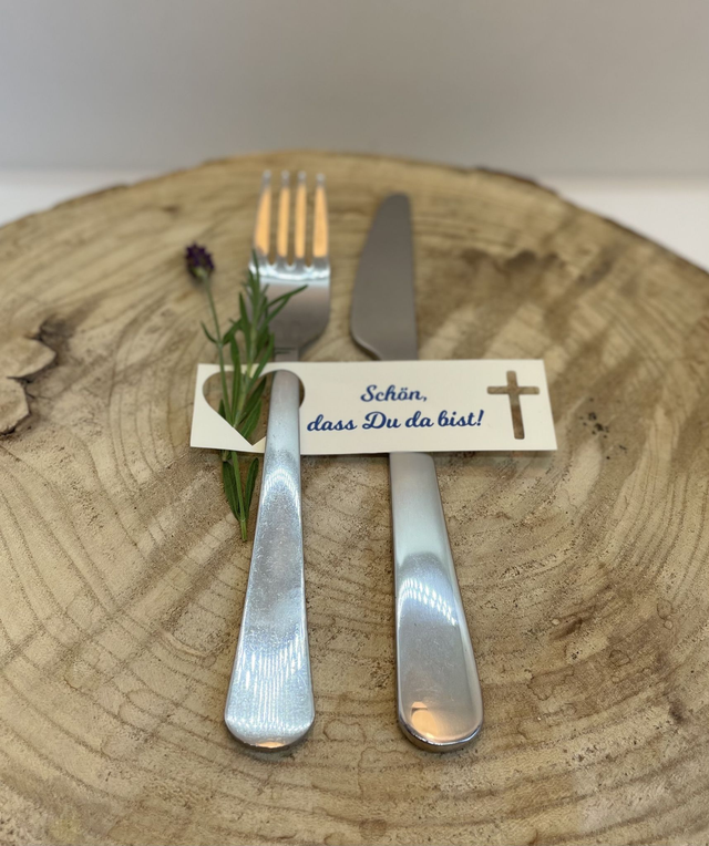 Besteckanhänger „Kreuz" – Set mit 10 Stück