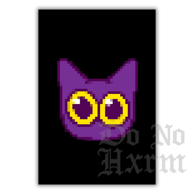 Pixel Cat Art Print (6x4)