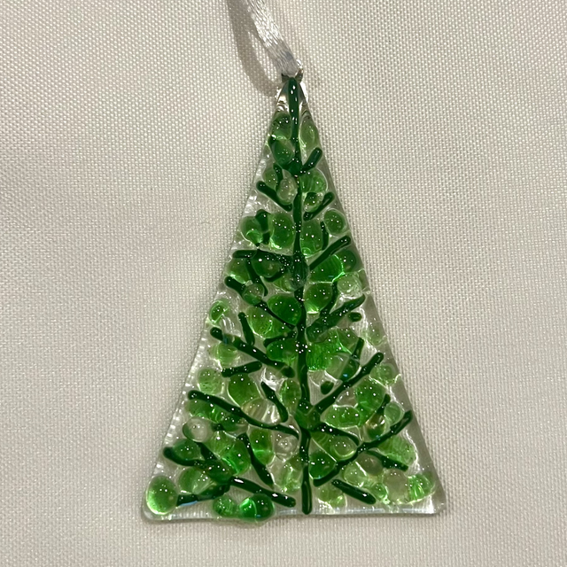 Fused Glass Christmas Tree Decoration