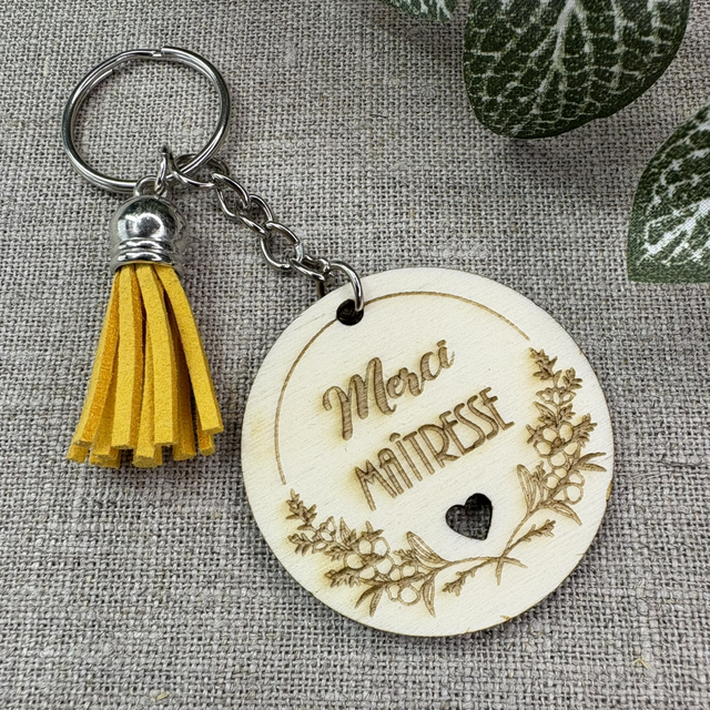 Porte-clés Merci Maîtresse