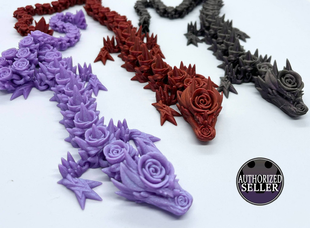 Rose Dragon, magic glitter