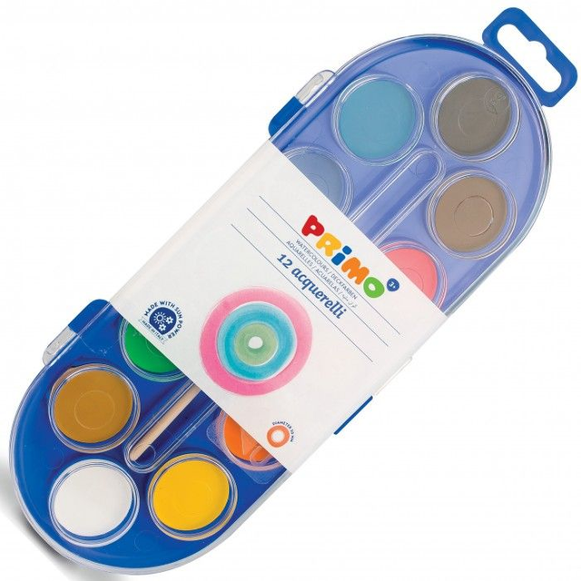 ACQUERELLI 12 colori + pennello - PRIMO