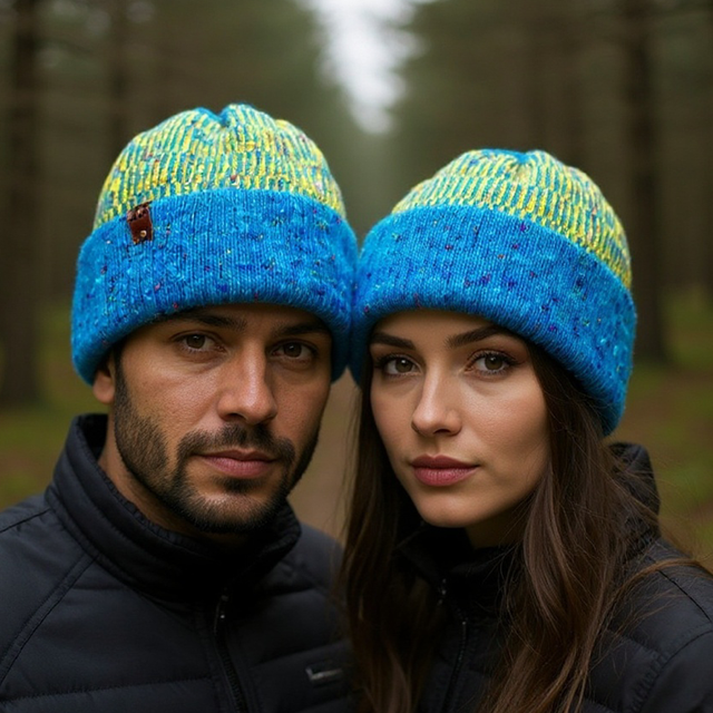Soft Merino Wool Handmade Unisex Hat (Colour: Refresher)