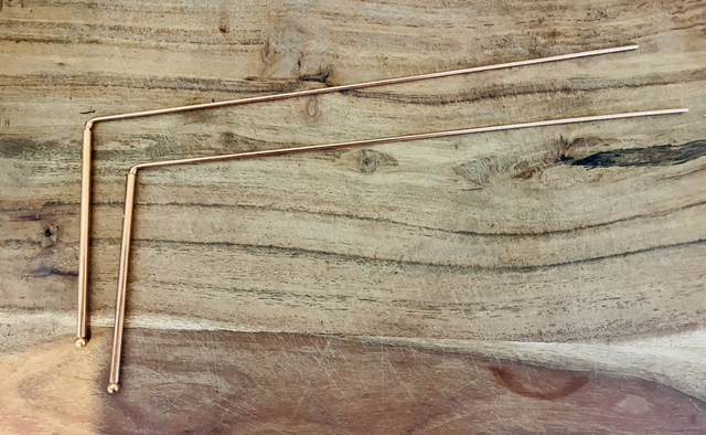 Baguettes de sourcier en cuivre 