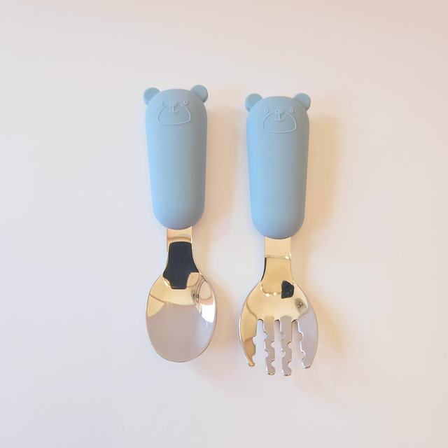 Set Cubiertos - Azul - Acero Inoxidable