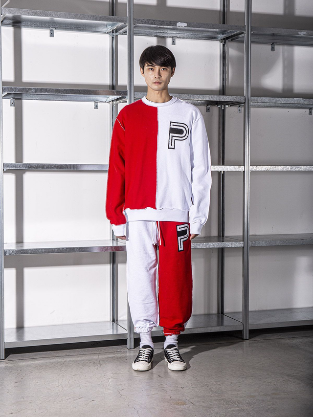 B1D22121 - PABLIC felpa girocollo bicolor