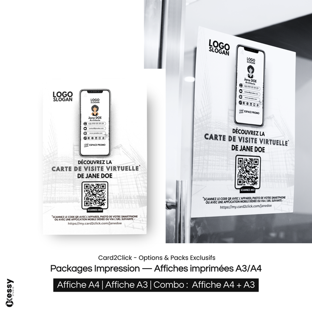 Affiche QR Pro — A3 / A4 imprimée