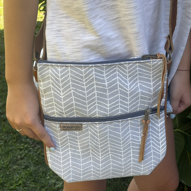 Pouch Bag Fishbone Mint/Cream