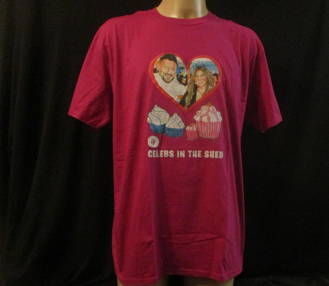 Joe Sealey &amp; Nicole Sealey Picture T-Shirt ADULT COTTON UNISEX FUCHSIA (Extra Large) Top