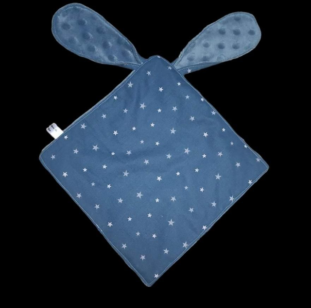Doudou lapinou bleu