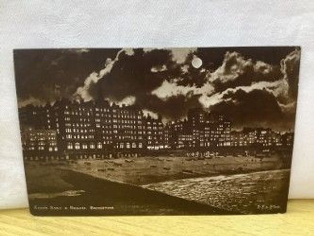 Brighton, Kings Road &amp; Beach, Sussex. (At Night) The D.F. &amp; Co. Series postcard. Our Ref No. R143 £3.00