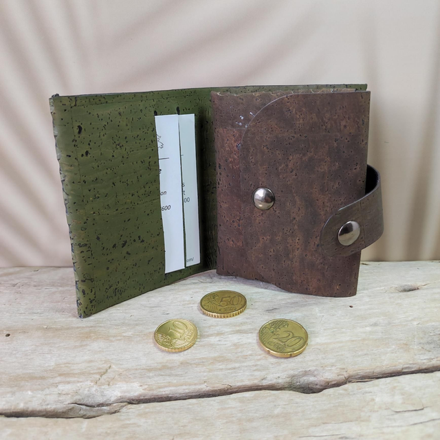 Portefeuille Luka Liège Olive et Ebène