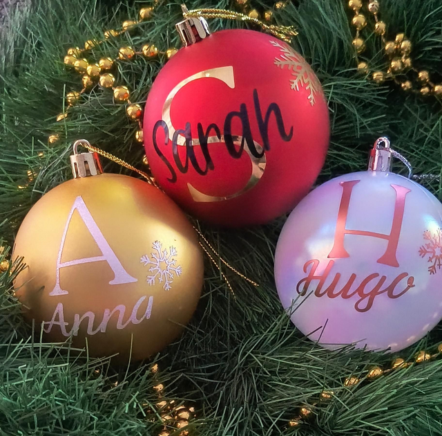 Boule de Noël personnalisée "Monogramme"