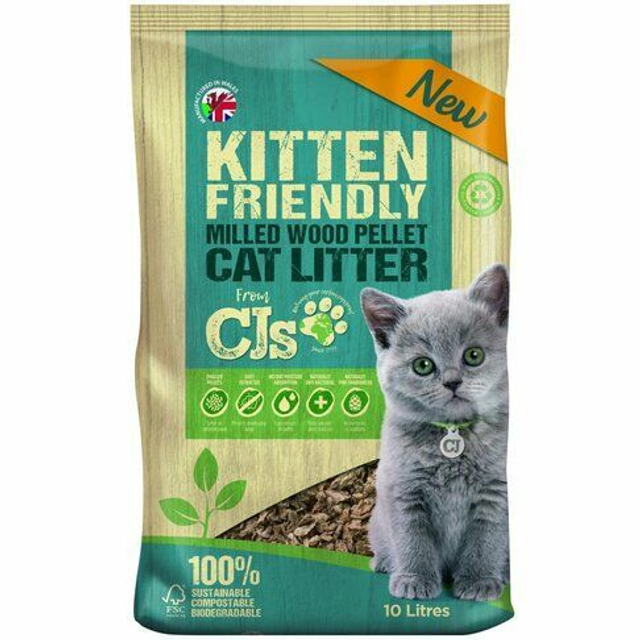 Kitten Friendly Milled Wood Pellet Cat Litter