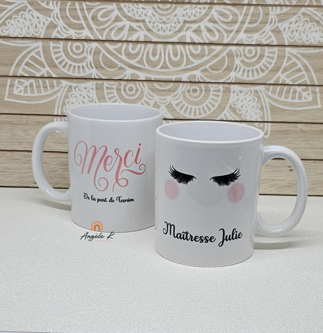 Mug personnalisé thème girly