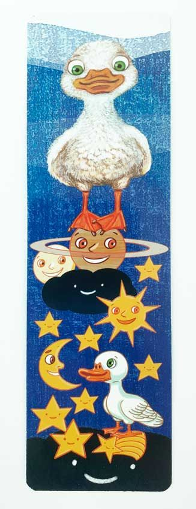 Lesezeichen "Tollpatschige Ente" / Bookmark "Clumsy Duck"