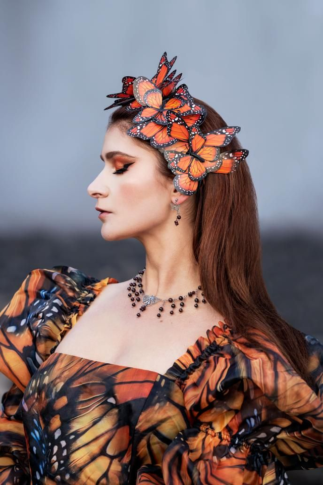 BOUCLES - FLY ME TO THE MOON (argenté/grenat)