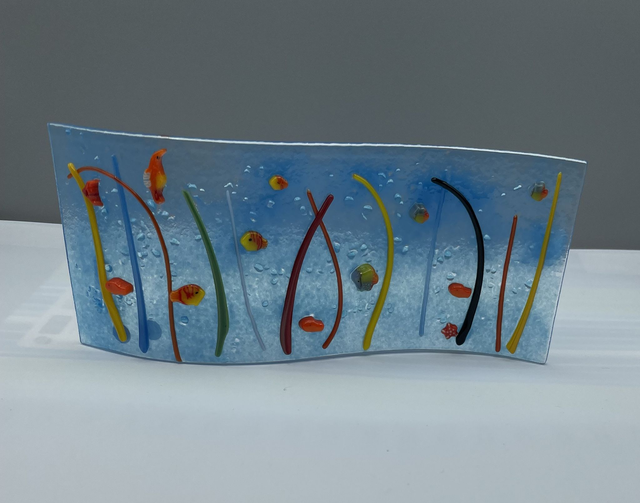 Underwater Sea Fused Glass Wave