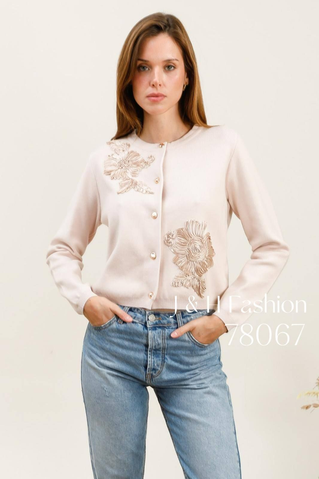 Gilet avec broderie satin