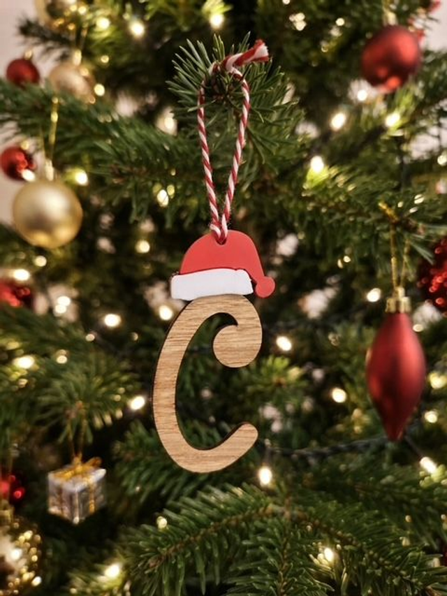 Personalised Wooden Christmas Tree Letter Ornaments