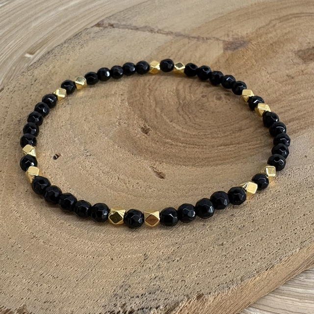 Black Onyx Signature Stretch Bracelet