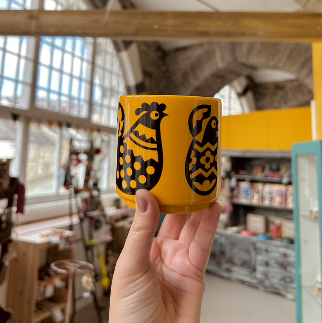 Magpie X Hornsea Mug Chicken Family - Yellow