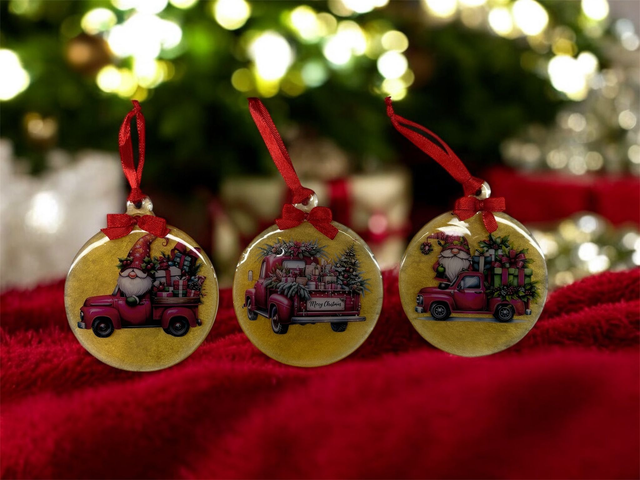 Boule de Noël plate