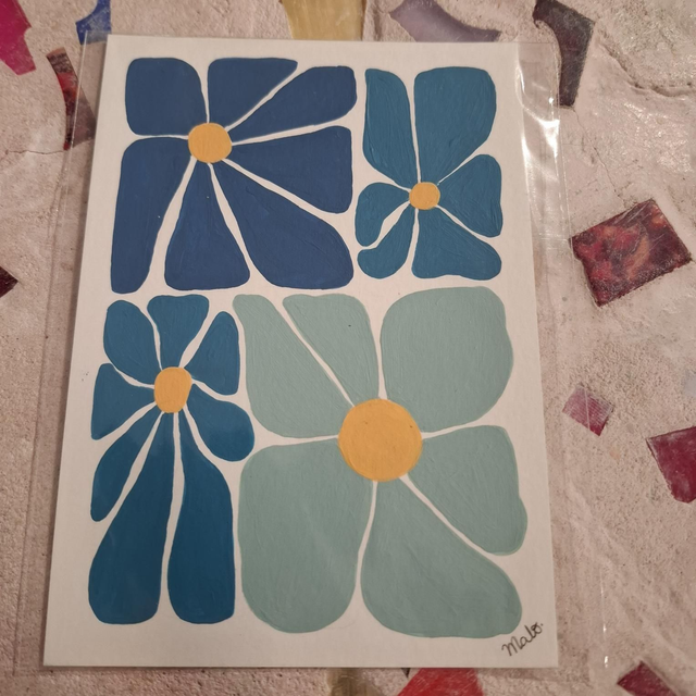 Mal37 A6 originale Flower vintage 3