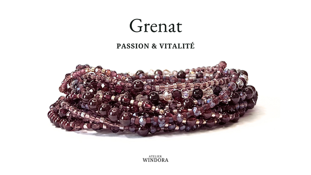 Bracelet | Grenat - Éléments V1 (B)