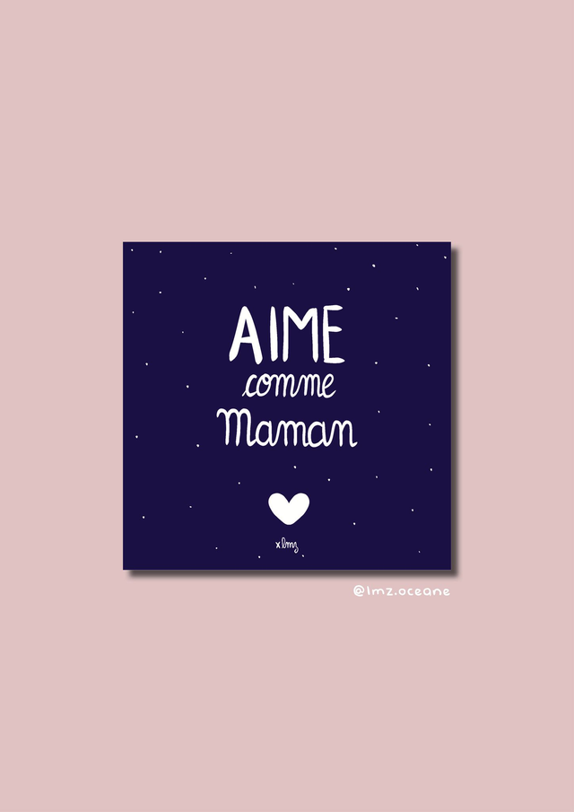 Carte "Aime comme maman" 🌞