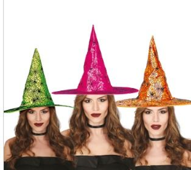 HALLOWEEN , 13228 CAPPELLO STREGA NEON ASSORTITO