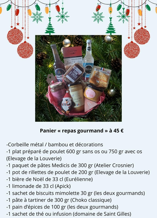 Panier garni "repas gourmand"